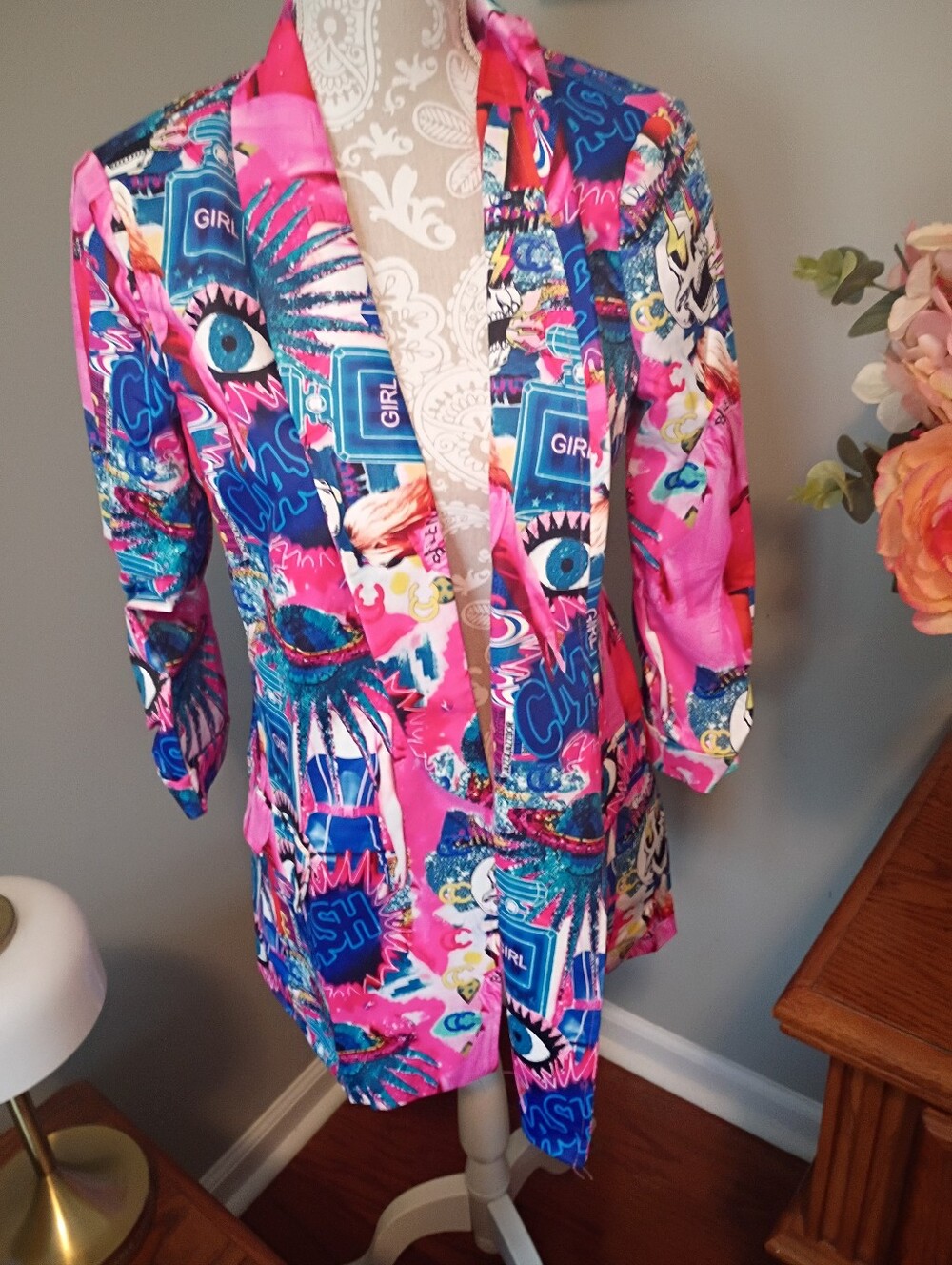 Lizette Collection "Art To Wear" Pop Art Blazer Sz L